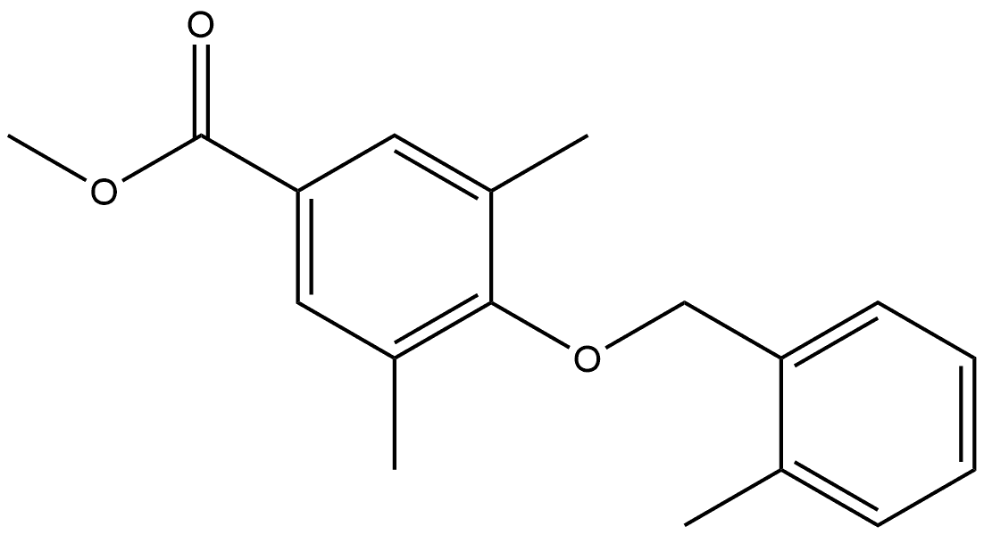 Methyl 3,5-dimethyl-4-[(2-methylphenyl)methoxy]benzoate 结构式