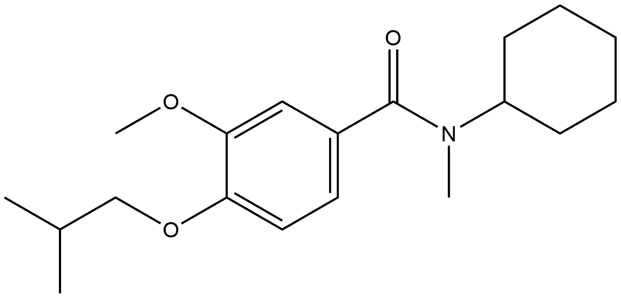 N-Cyclohexyl-3-methoxy-N-methyl-4-(2-methylpropoxy)benzamide 结构式