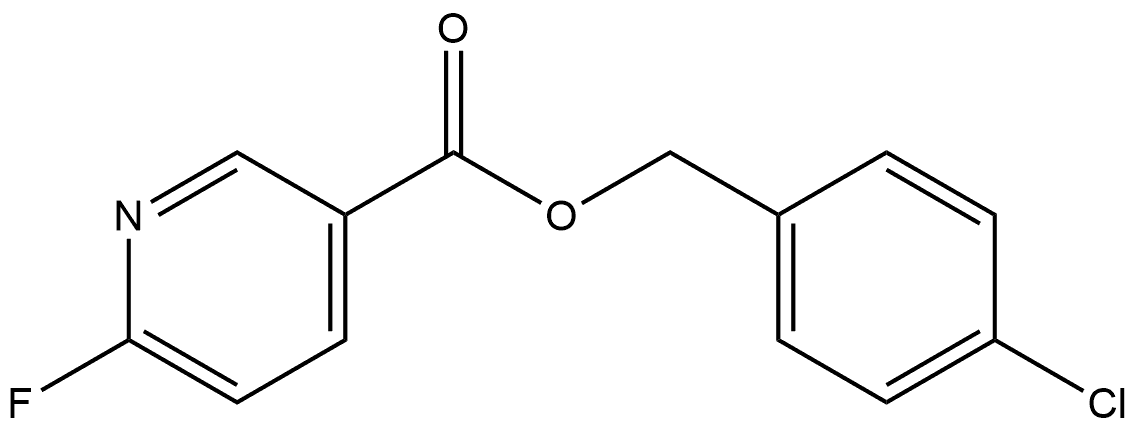 (4-Chlorophenyl)methyl 6-fluoro-3-pyridinecarboxylate 结构式