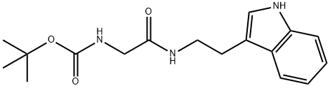 1,1-二甲基乙基N-[2-[[2-(1H-吲哚-3-基)乙基]氨基]-2-氧乙基]氨基甲酸酯 结构式