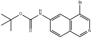 Tert-butyl (4-bromoisoquinolin-6-YL)carbamate 结构式