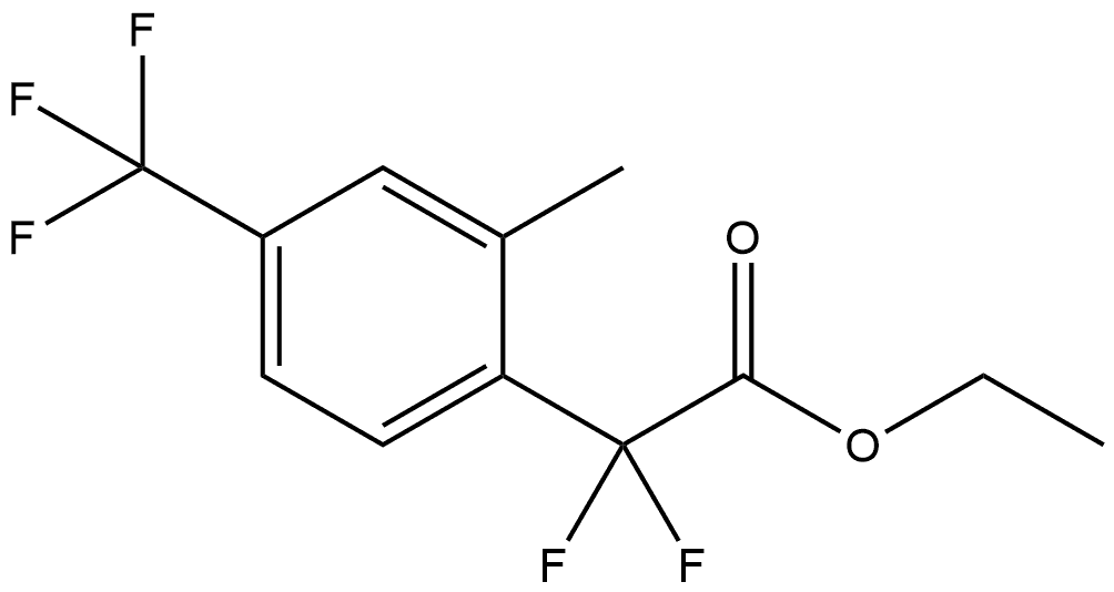 Ethyl α,α-difluoro-2-methyl-4-(trifluoromethyl)benzeneacetate 结构式