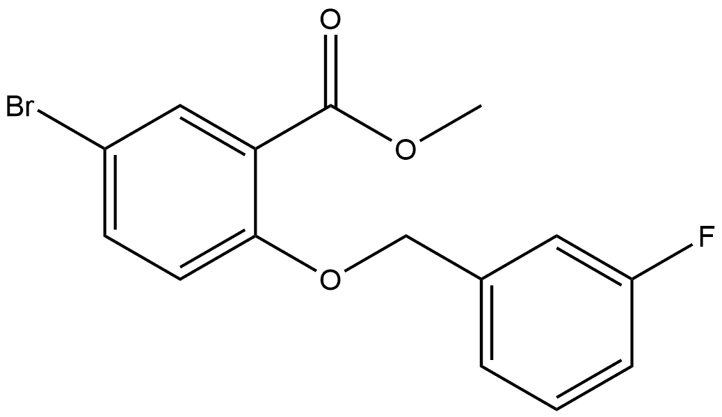 Methyl 5-bromo-2-[(3-fluorophenyl)methoxy]benzoate 结构式