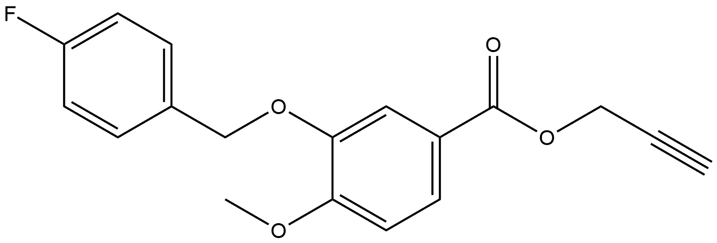 2-Propyn-1-yl 3-[(4-fluorophenyl)methoxy]-4-methoxybenzoate 结构式