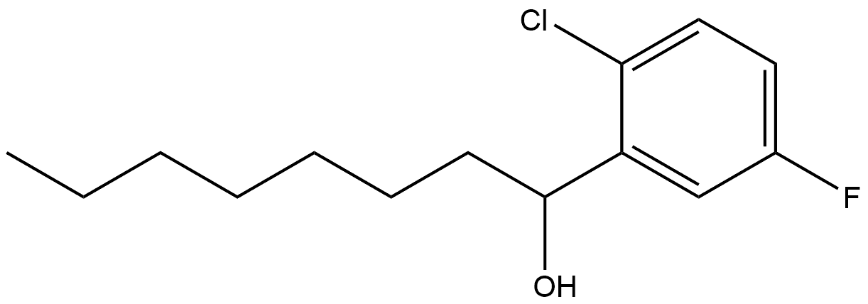 2-Chloro-5-fluoro-α-heptylbenzenemethanol 结构式