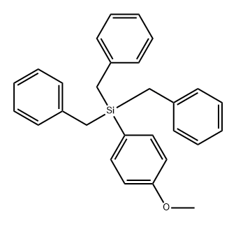 Benzene, 1-methoxy-4-[tris(phenylmethyl)silyl]- 结构式