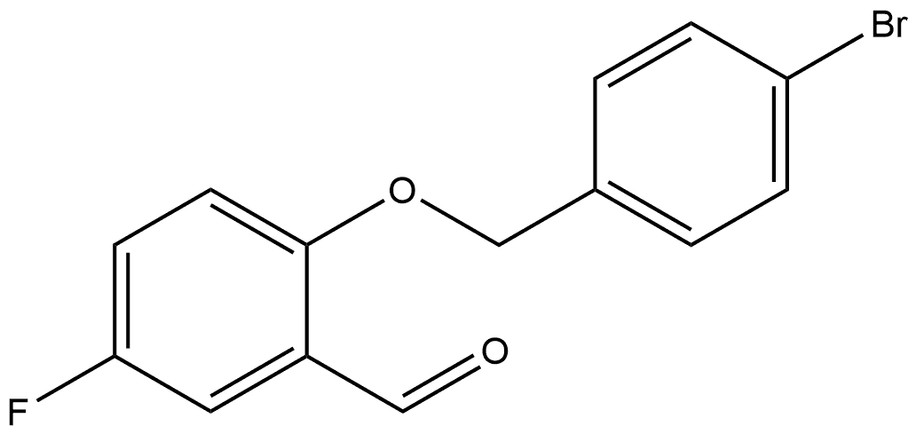 2-[(4-Bromophenyl)methoxy]-5-fluorobenzaldehyde 结构式