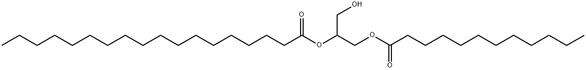 1-Lauroyl-2-Stearoyl-rac-glycerol 结构式