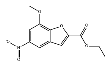 2-Benzofurancarboxylic acid, 7-methoxy-5-nitro-, ethyl ester 结构式