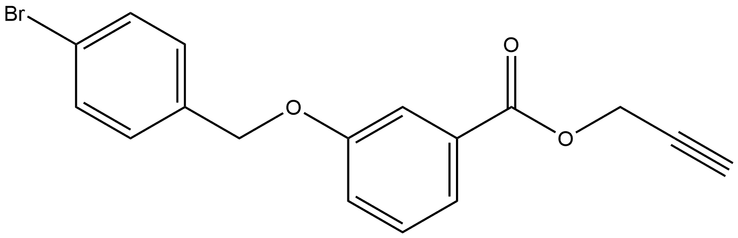 Benzoic acid, 3-[(4-bromophenyl)methoxy]-, 2-propyn-1-yl ester 结构式