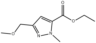 1H-Pyrazole-5-carboxylic acid, 3-(methoxymethyl)-1-methyl-, ethyl ester 结构式