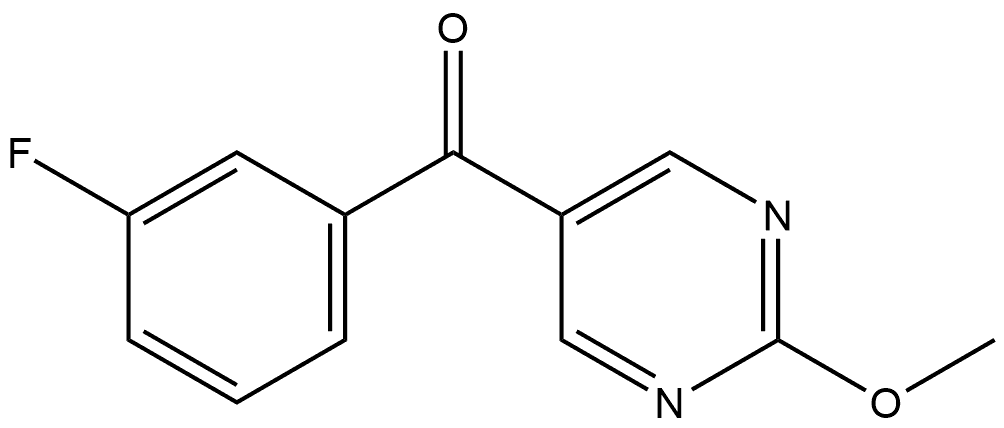 (3-Fluorophenyl)(2-methoxy-5-pyrimidinyl)methanone 结构式