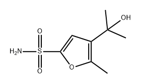 4-(2-羟基丙-2-基)-5-甲基呋喃-2-磺酰胺 结构式