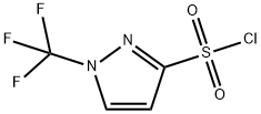 1H-Pyrazole-3-sulfonyl chloride, 1-(trifluoromethyl)- 结构式