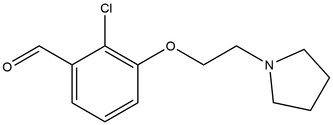 2-Chloro-3-[2-(1-pyrrolidinyl)ethoxy]benzaldehyde 结构式