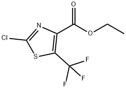 2-氯-5-(三氟甲基)- 4-噻唑羧酸乙酯 结构式