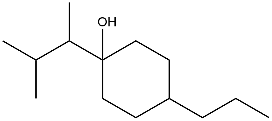 1-(1,2-Dimethylpropyl)-4-propylcyclohexanol 结构式