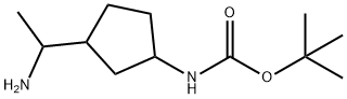 CARBAMIC ACID, N-[3-(1-AMINOETHYL)CYCLOPENTYL]-, 1,1-DIMETHYLETHYL ESTER 结构式