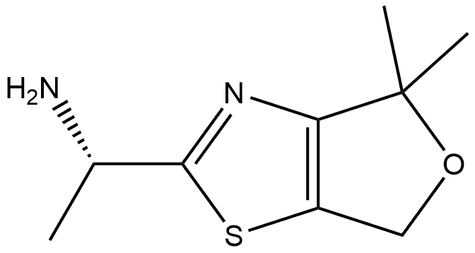 (S)-1-(4,4-二甲基-4,6-二氢呋喃并[3,4-D]噻唑-2-基)乙-1-胺 结构式