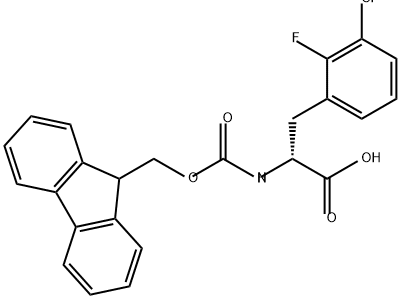 N-Fmoc-2-fluoro-3-chloro-D-phenylalanine 结构式