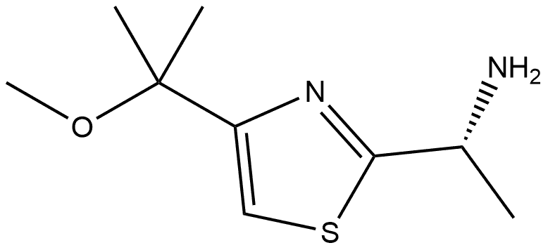 (R)-1-(4-(2-甲氧基丙-2-基)噻唑-2-基)乙-1-胺 结构式