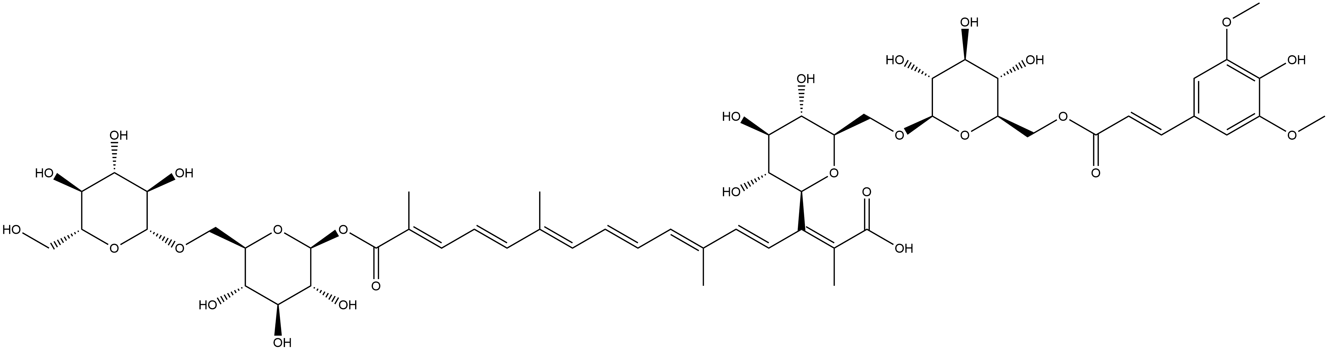 西红花苷杂质4 结构式