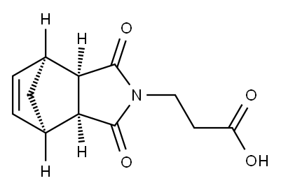 4,7-Methano-2H-isoindole-2-propanoic acid, 1,3,3a,4,7,7a-hexahydro-1,3-dioxo-, (3aR,4S,7R,7aS)-rel- 结构式