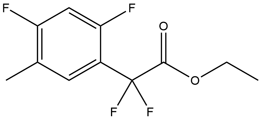 Ethyl α,α,2,4-tetrafluoro-5-methylbenzeneacetate 结构式