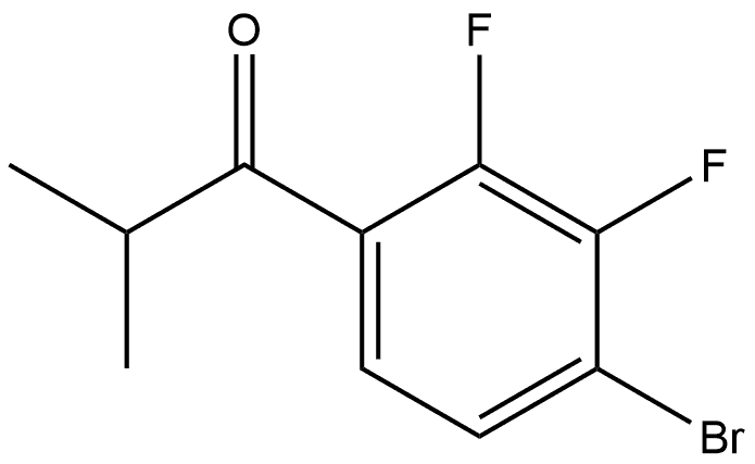 1-(4-Bromo-2,3-difluorophenyl)-2-methyl-1-propanone 结构式