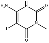 6-氨基-5-碘-3-甲基-2,4(1H,3H)-嘧啶二酮 结构式