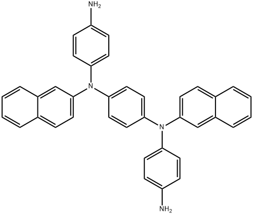 1,4-Benzenediamine, N1,N4-bis(4-aminophenyl)-N1,N4-di-2-naphthalenyl- 结构式