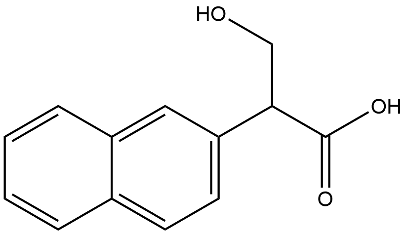 3-羟基-2-(萘-2-基)丙酸 结构式