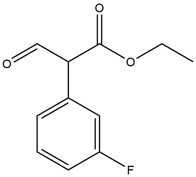 Benzeneacetic acid, 3-fluoro-α-formyl-, ethyl ester 结构式