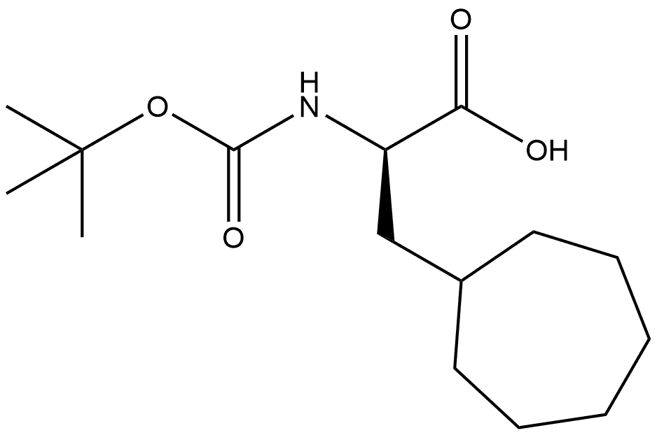 (αR)-α-[[(1,1-Dimethylethoxy)carbonyl]amino]cycloheptanepropanoic acid 结构式