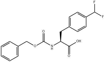 L-Phenylalanine, 4-(difluoromethyl)-N-[(phenylmethoxy)carbonyl]- 结构式