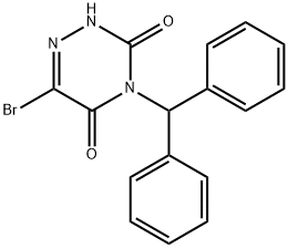 1,2,4-Triazine-3,5(2H,4H)-dione, 6-bromo-4-(diphenylmethyl)- 结构式