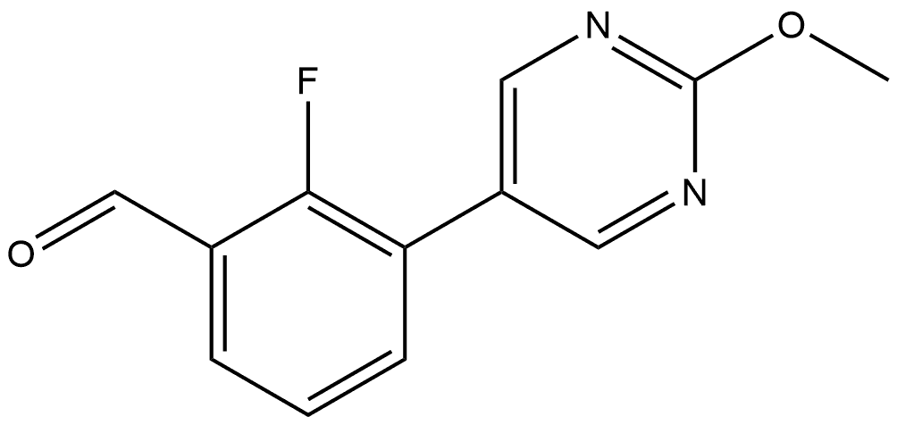 2-Fluoro-3-(2-methoxy-5-pyrimidinyl)benzaldehyde 结构式