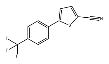 2-Thiophenecarbonitrile, 5-[4-(trifluoromethyl)phenyl]- 结构式