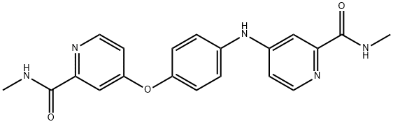 Sorafenib impurity 24/N-Methyl-4-[4-[[2-[(methylamino)carbonyl]-4-pyridinyl]amino]phenoxy]-2-pyridinecarboxamide 结构式