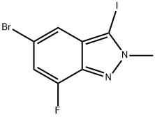 5-溴-7-氟-3-碘-2-甲基-2H-吲唑 结构式
