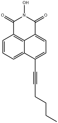 1H-Benz[de]isoquinoline-1,3(2H)-dione, 6-(1-hexyn-1-yl)-2-hydroxy- 结构式