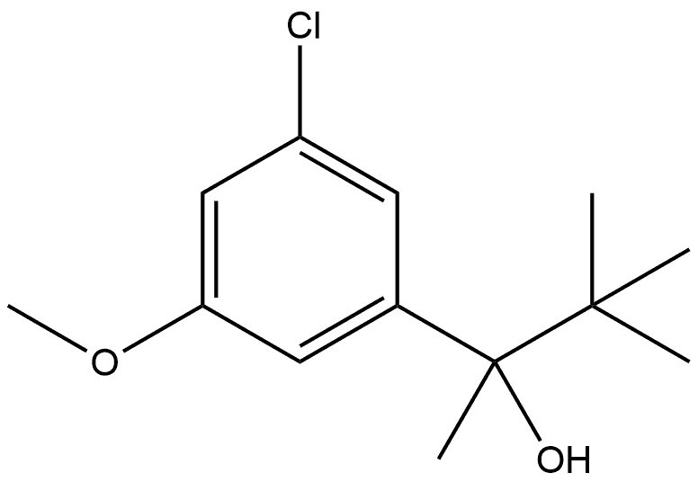 3-Chloro-α-(1,1-dimethylethyl)-5-methoxy-α-methylbenzenemethanol 结构式