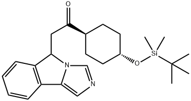 1-((1R,4R)-4-((tert-Butyldimethylsilyl)oxy)cyclohexyl)-2-(5h-imidazo[5,1-a]isoindol-5-yl)ethanone 结构式