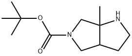 6A-甲基六氢吡咯并[3,4-B]吡咯-5(1H)-羧酸叔丁酯 结构式