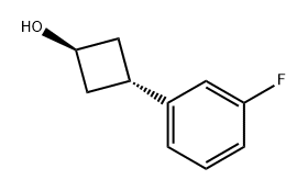 反式-3-(3-氟苯基)环丁醇 结构式