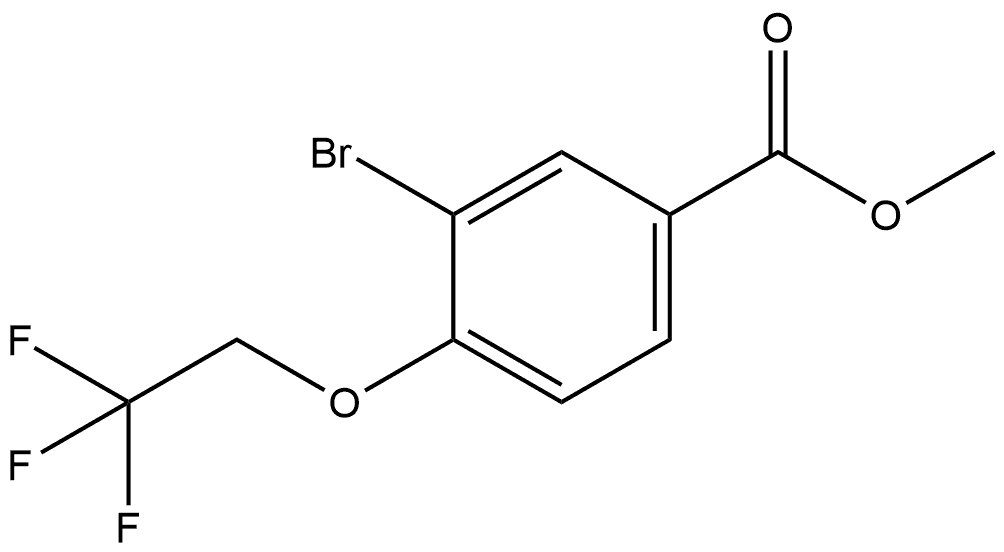 3-溴-4-(2,2,2-三氟乙氧基)苯甲酸甲酯 结构式