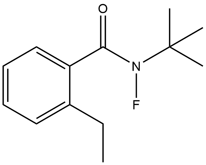 N-(叔丁基)-2-乙基-N-氟苯甲酰胺 结构式