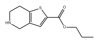 Thieno[3,2-c]pyridine-2-carboxylic acid, 4,5,6,7-tetrahydro-, propyl ester 结构式