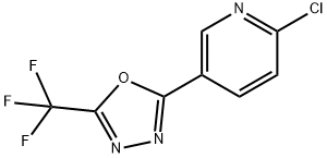 2-Chloro-5-[5-(trifluoromethyl)-1,3,4-oxadiazol-2-yl]pyridine 结构式