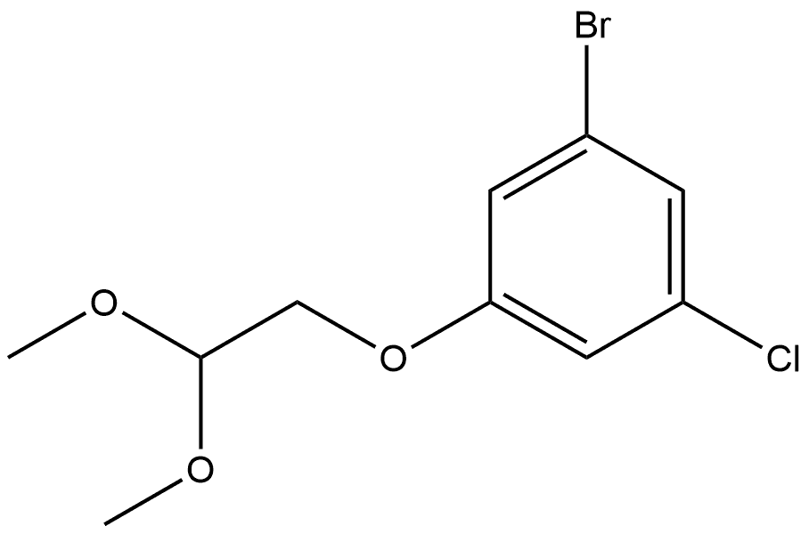 1-Bromo-3-chloro-5-(2,2-dimethoxyethoxy)benzene 结构式